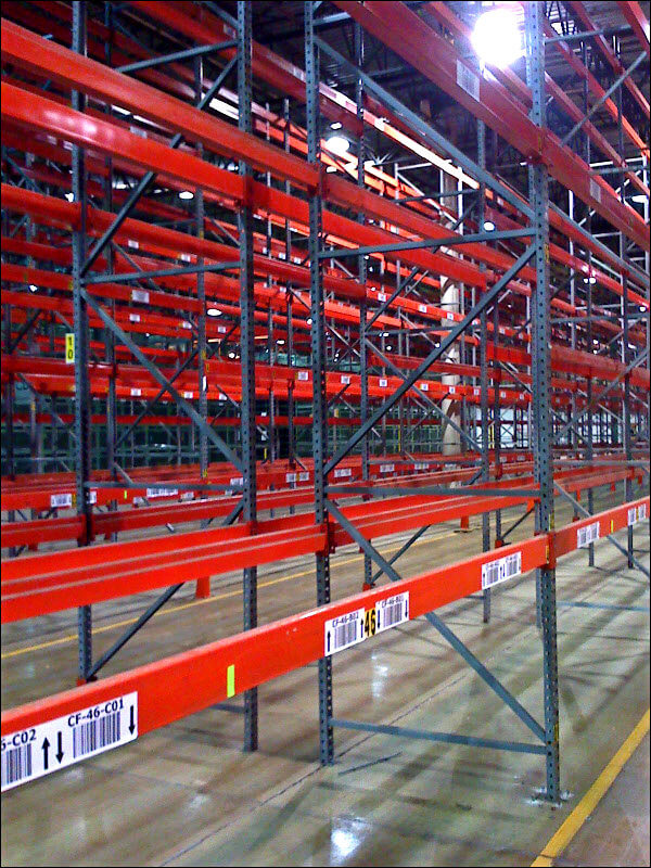 Pallet Rack System in Volkswagen-Audi's Warehouse Pallet Racking Disassembly in Jacksonville Florida for Volkswagen-Audi's Warehouse